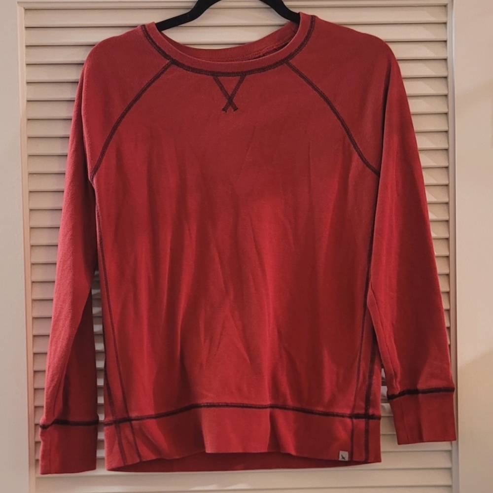Eddie Bauer Red & Black Long-Sleeve Top